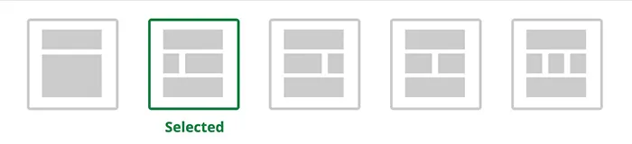Left Panel Hero Layout Selected