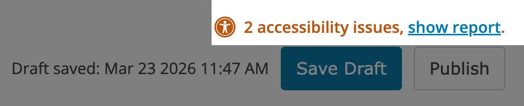 Accessibility Reports Link