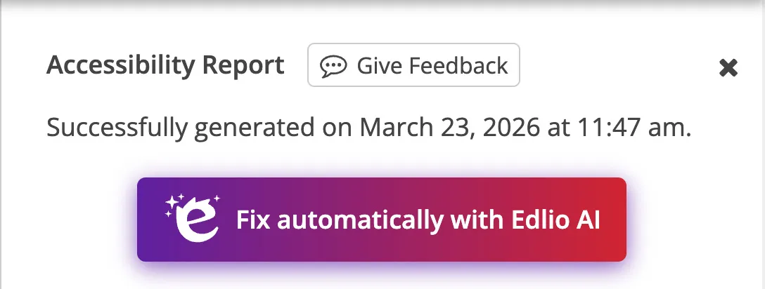 Edlio Accessibility AI Button