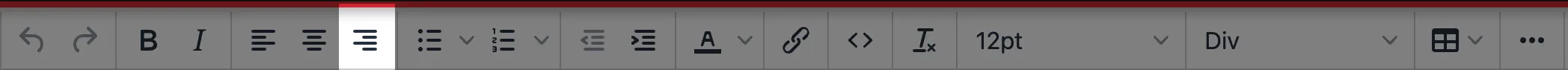 Toolbar Ailgn Right