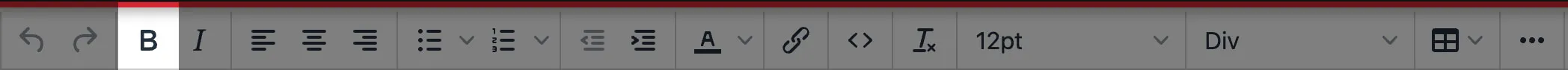 Toolbar Bold