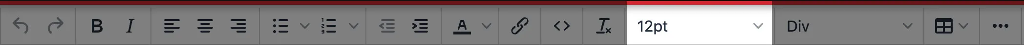 Toolbar Font Sizes