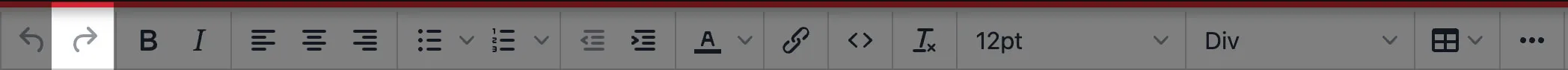 Toolbar Redo