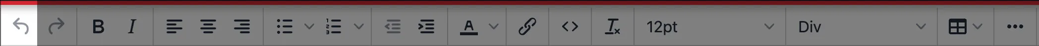 Toolbar Undo